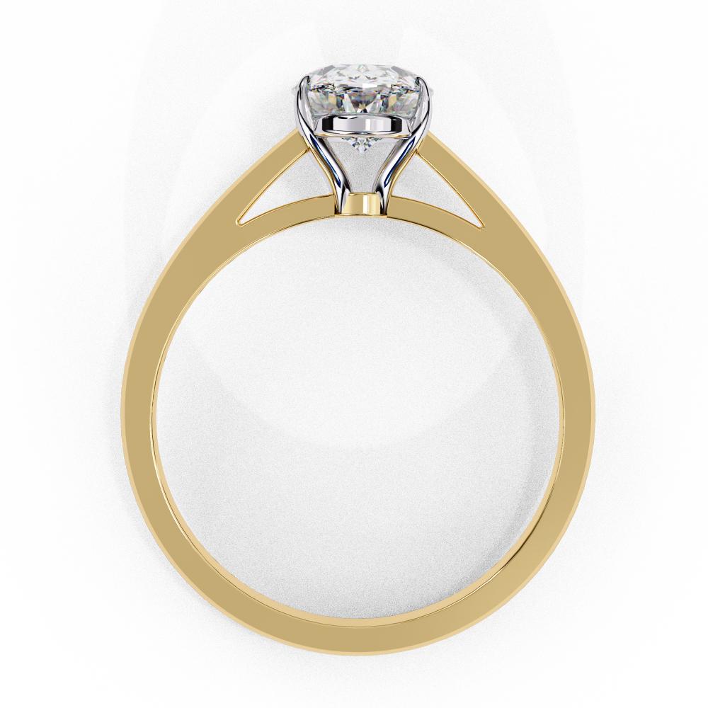 Oval Solitaire Cathedral Engagement Ring