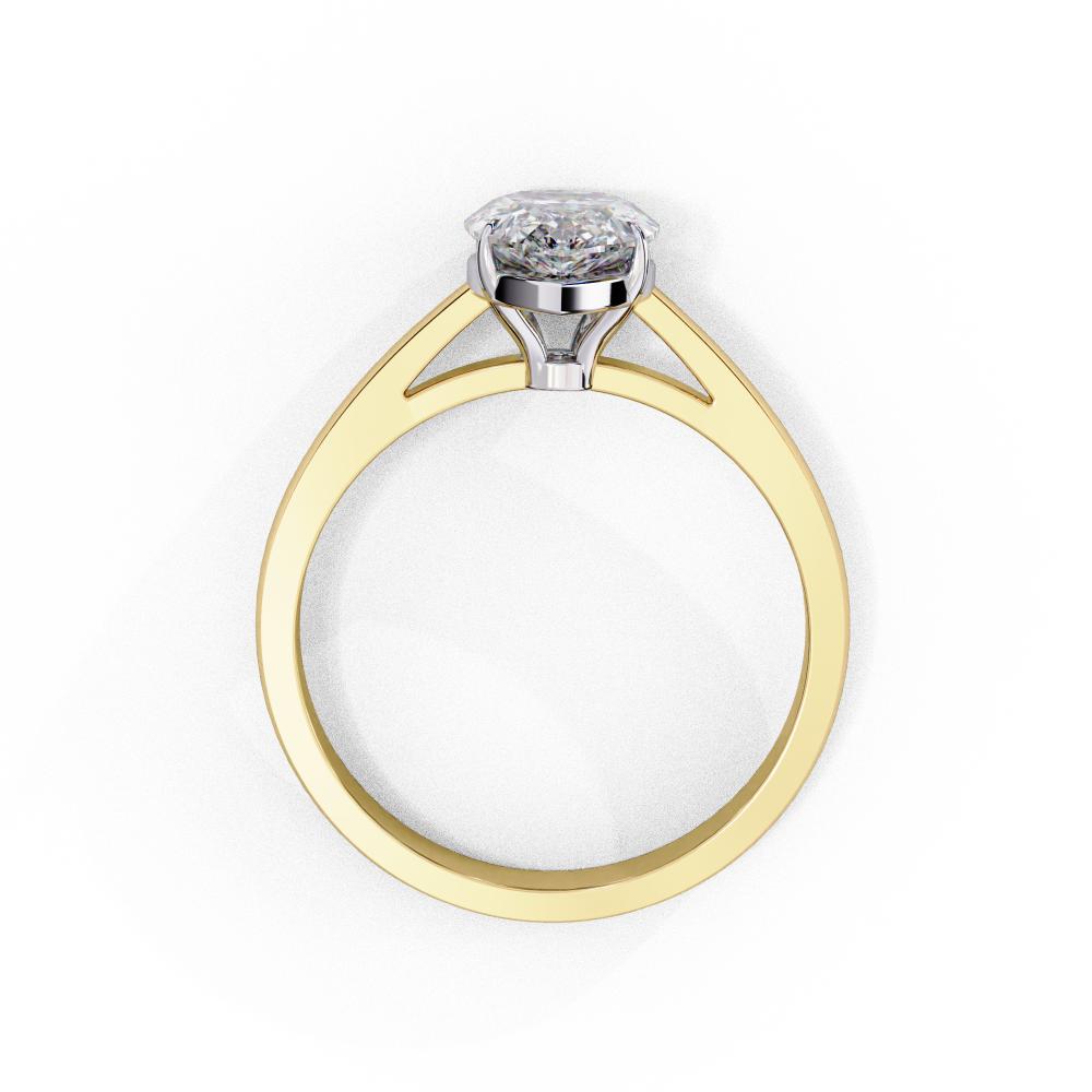 Pear Solitaire Cathedral Engagement Ring