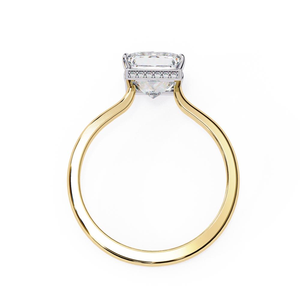 Princess Petite Pave Hidden Halo Engagement Ring