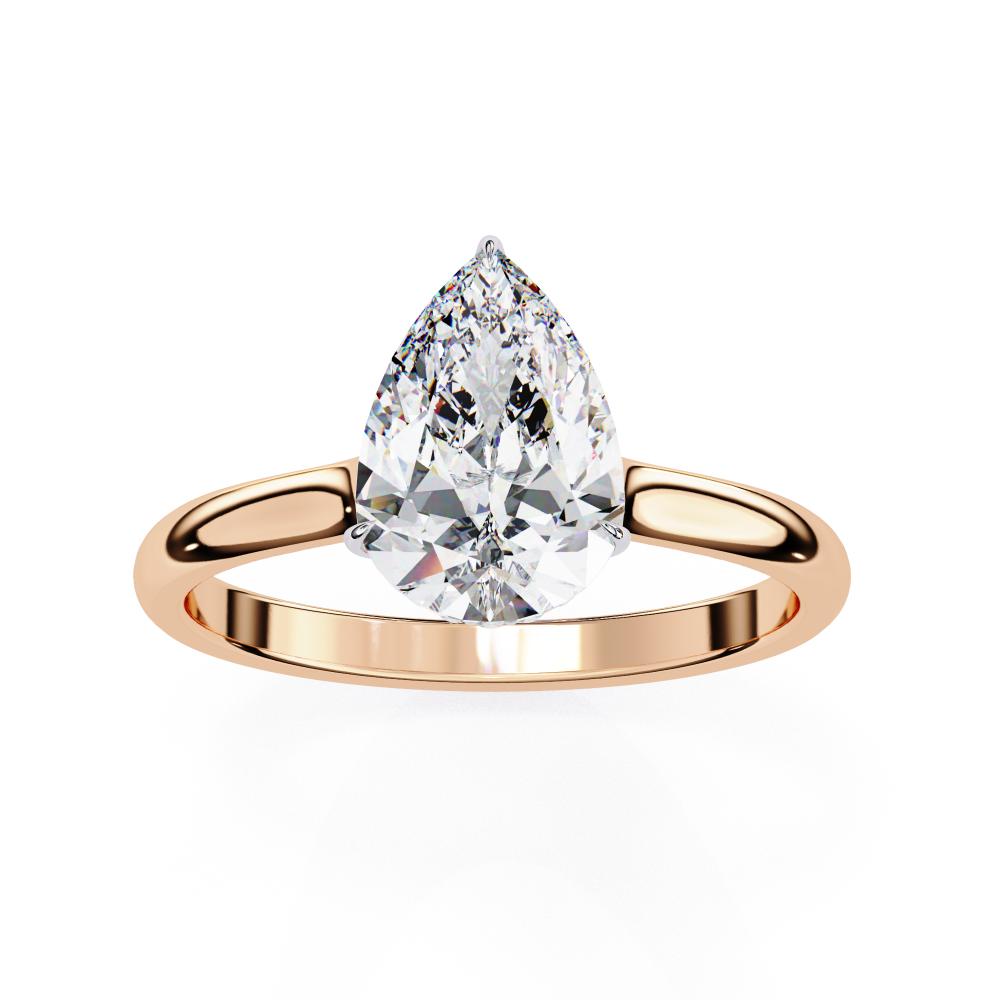 Pear Petite Pave Hidden Halo Engagement Ring