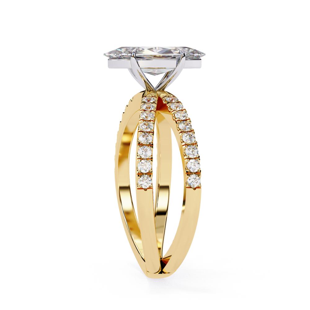 Marquise Split Shank Engagement Ring