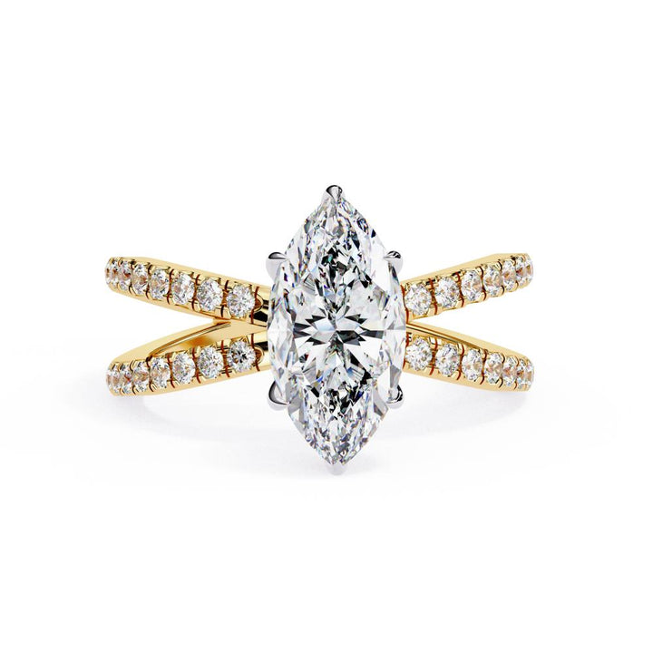 marquise split shank ring