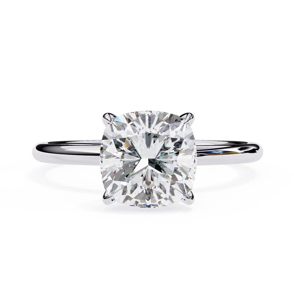 Cushion Solitaire Engagement ring