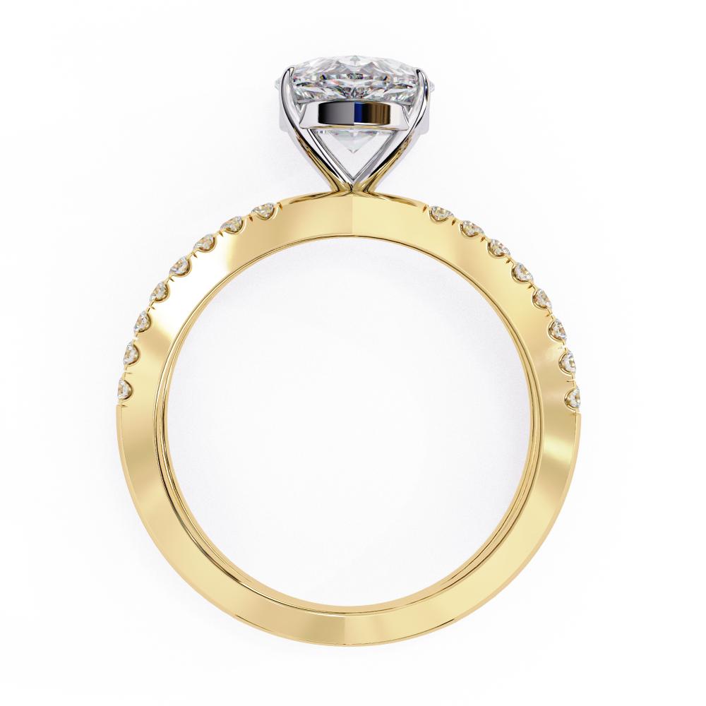 Pear Split Shank Engagement Ring