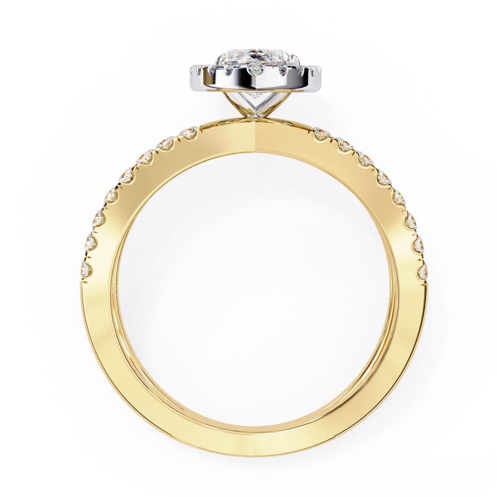 Marquise Halo with Split Shank Engagement Ring