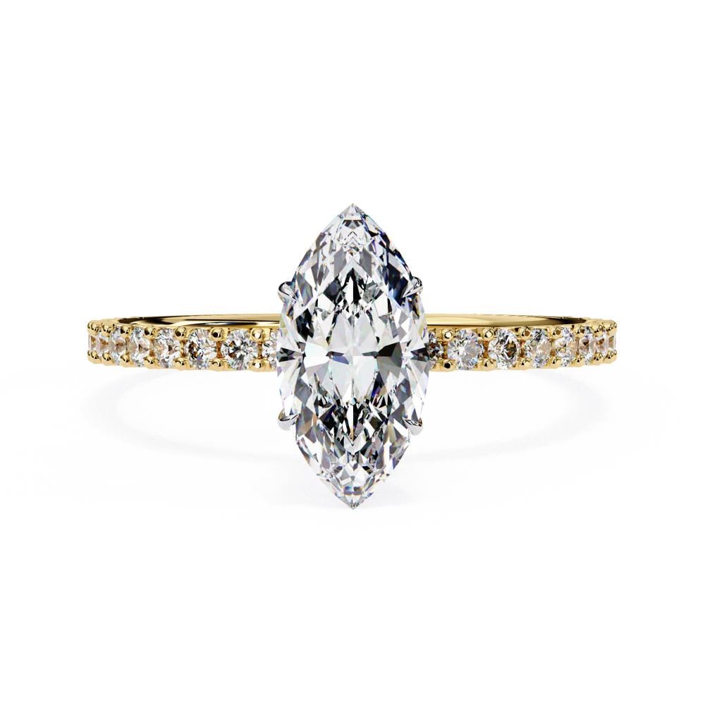 Marquise Mystic Secret Halo Engagement ring