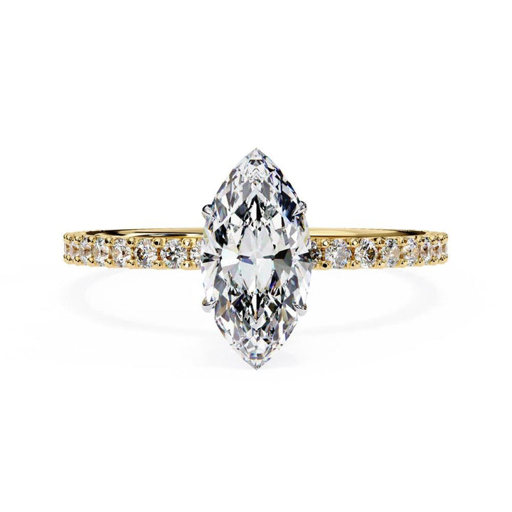 Marquise Mystic Secret Halo Engagement ring