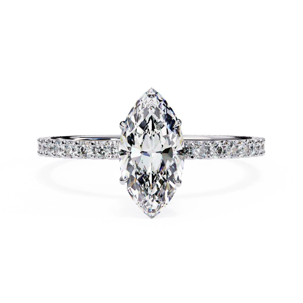 Marquise Mystic Secret Halo Engagement ring