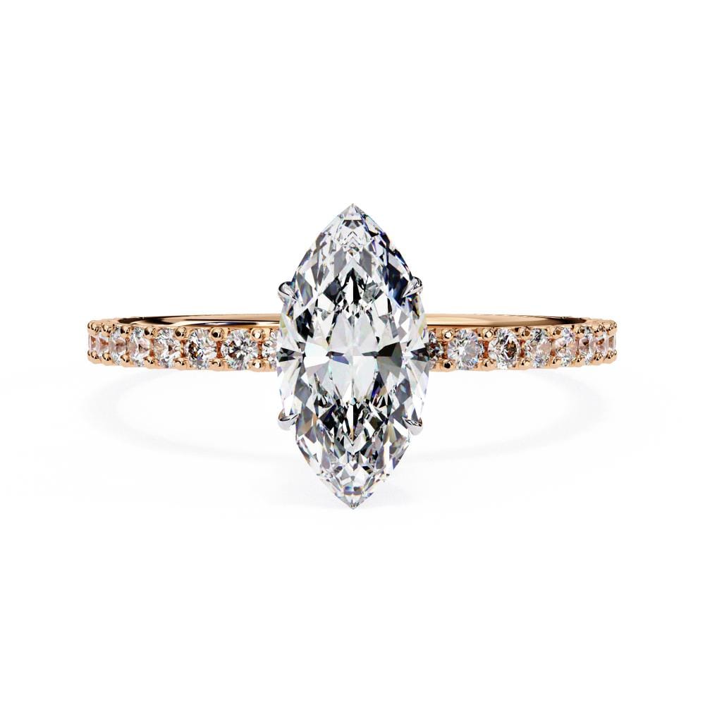 Marquise Mystic Secret Halo Engagement ring