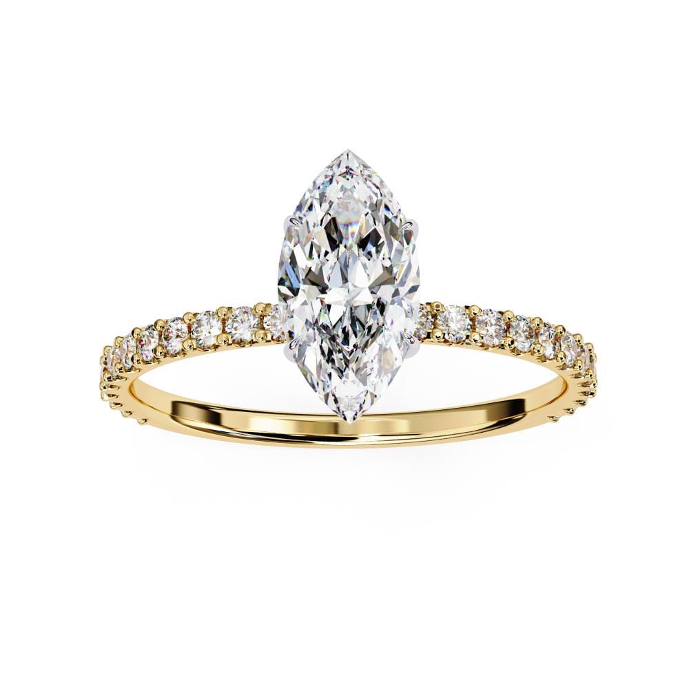 Marquise Mystic Secret Halo Engagement ring