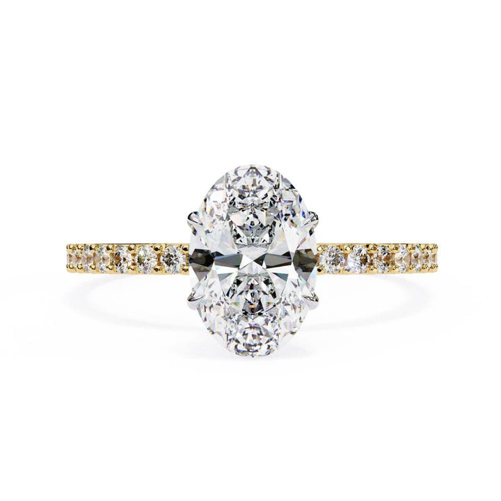 Oval Mystic Secret Halo Engagement ring