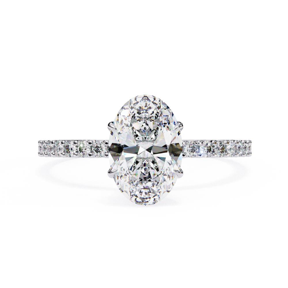 Oval Mystic Secret Halo Engagement ring