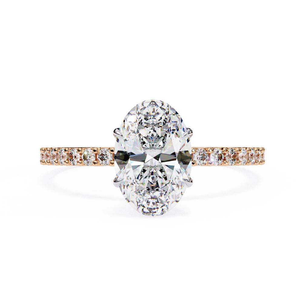 Oval Mystic Secret Halo Engagement ring