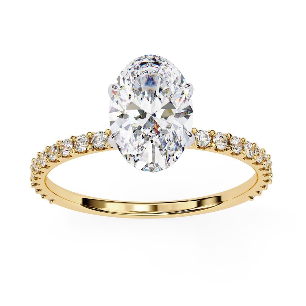 Oval Mystic Secret Halo Engagement ring