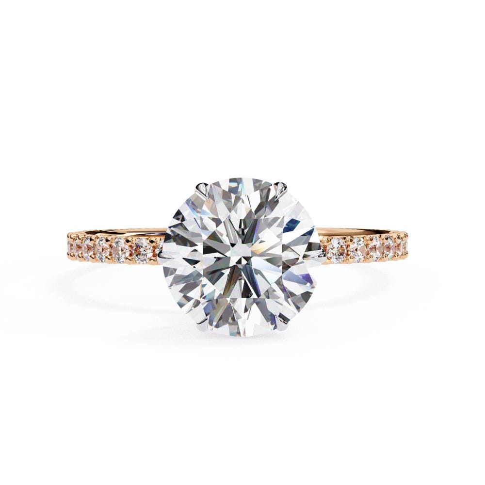Round Mystic Secret Halo Engagement Ring