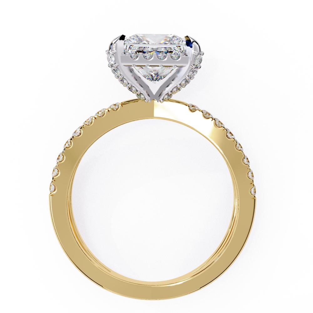 Princess Halo with Split Shank Engagement Ring