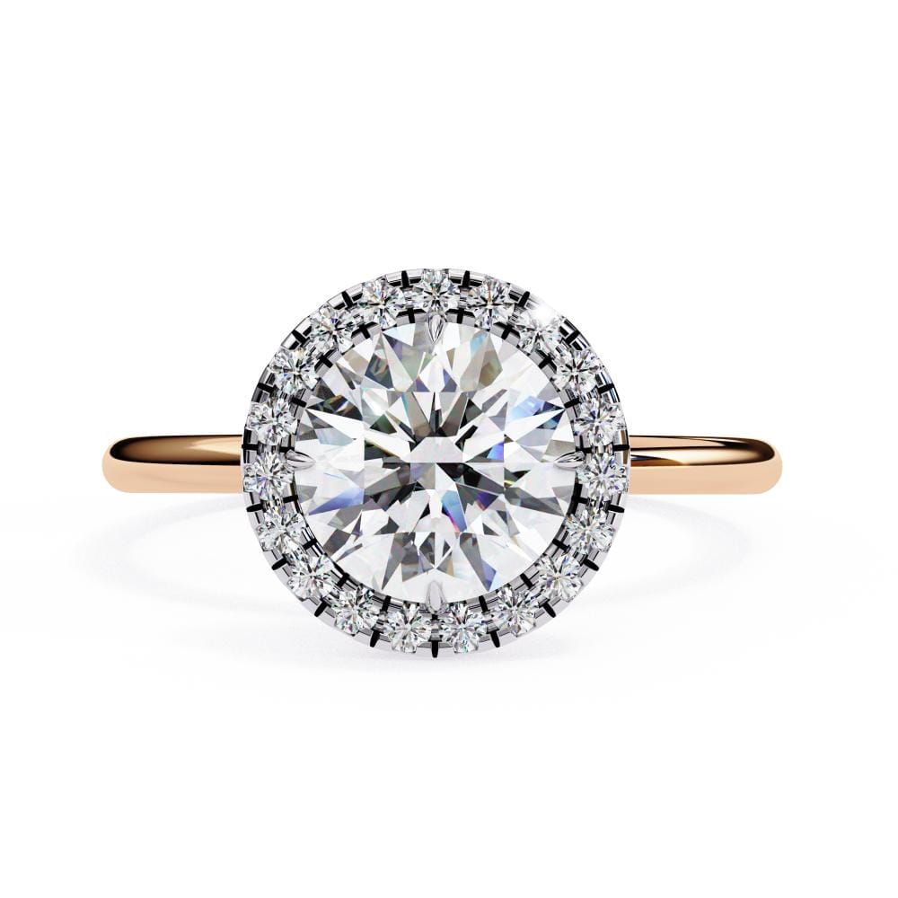 Circle Halo Engagement Rings