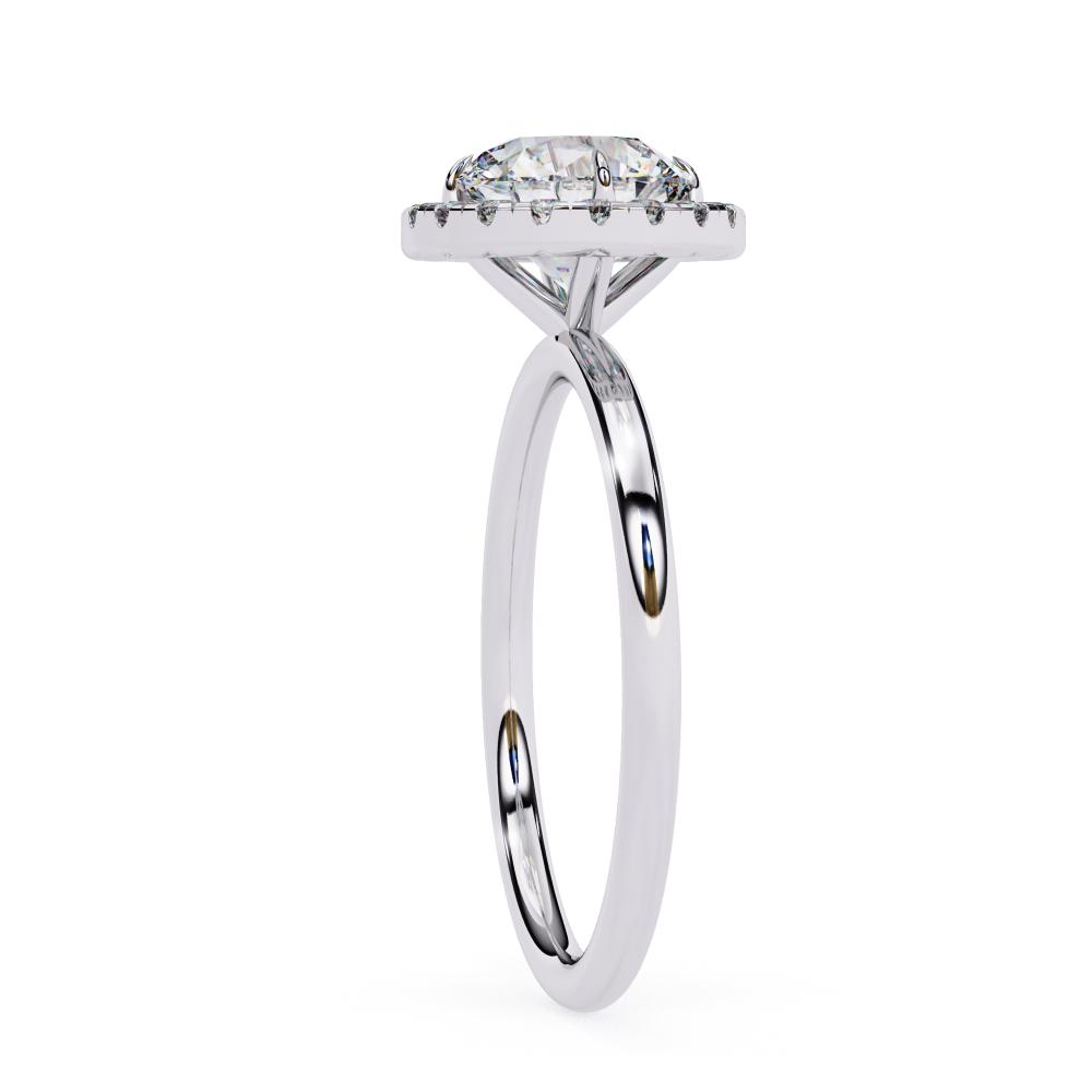 Circle Halo Engagement Rings