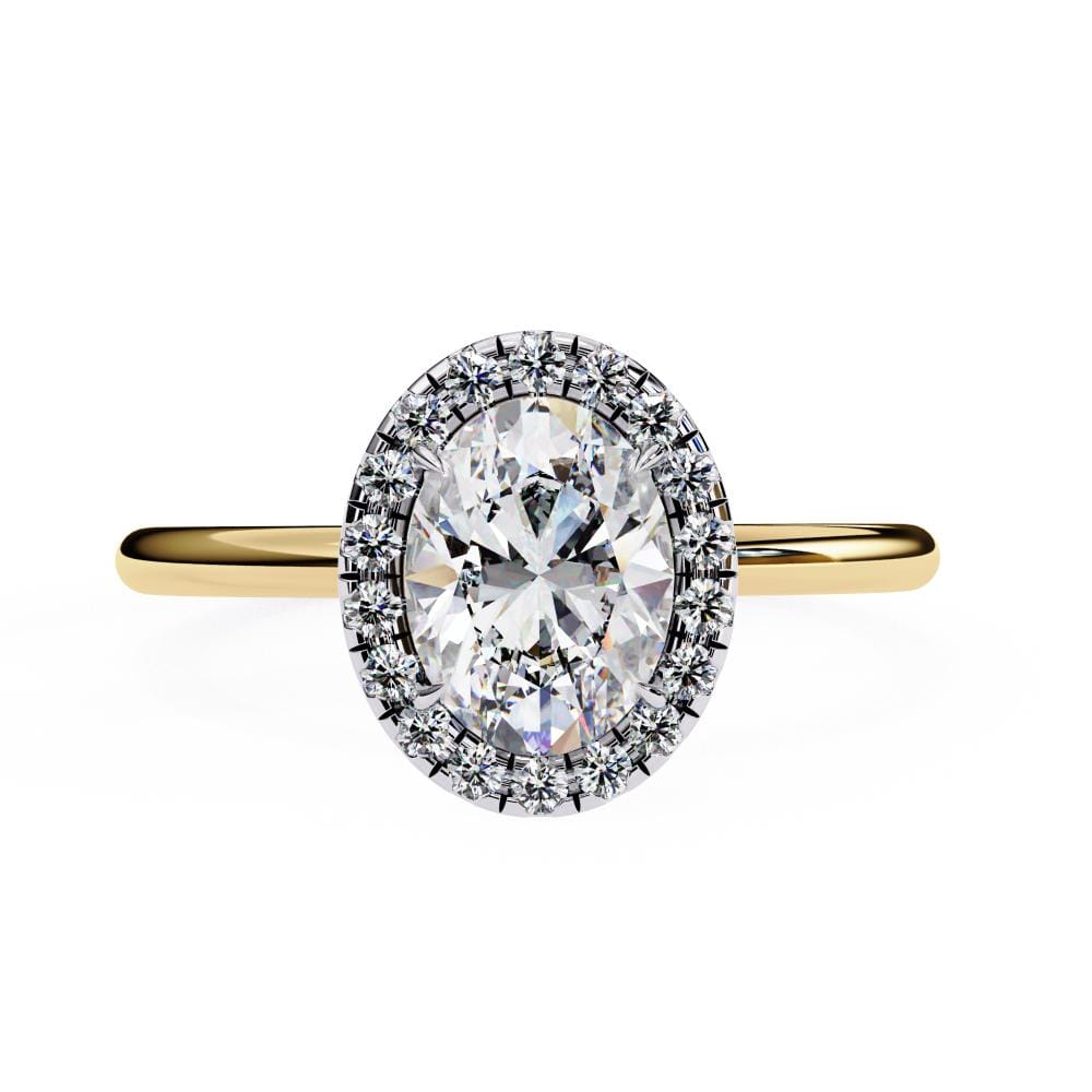 Radiant Half Bezel Engagement Ring