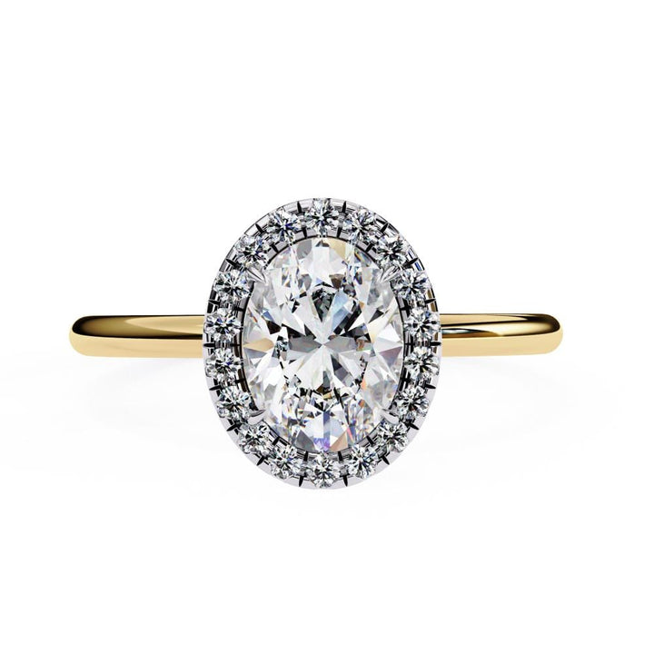 oval halo solitaire engagement rings