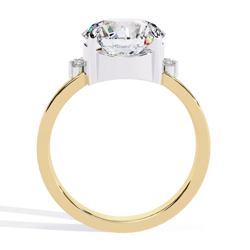 Round Cluster Engagement Ring