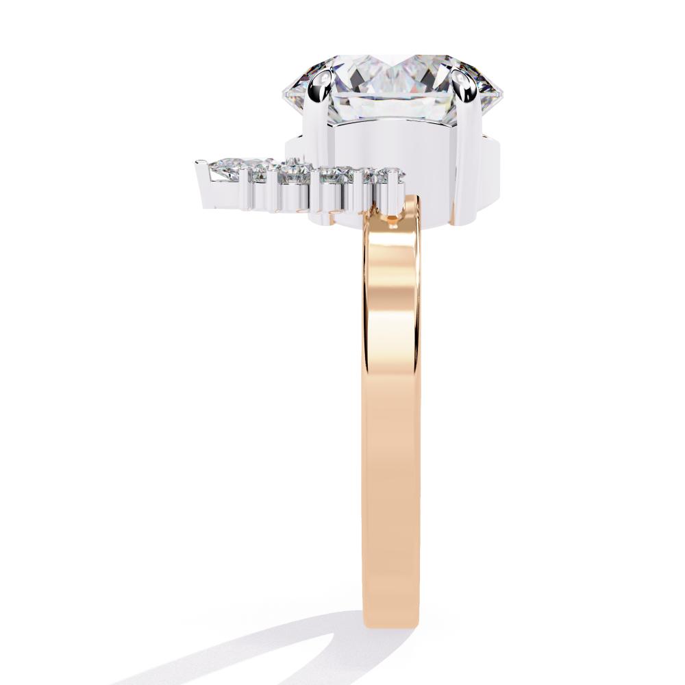 Round Cluster Engagement Ring