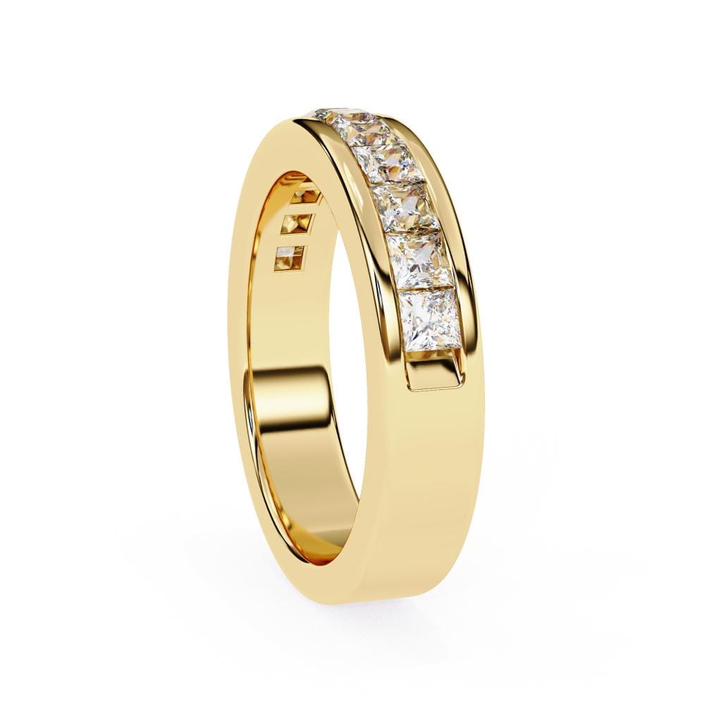 Princess Channel Set Wedding Band