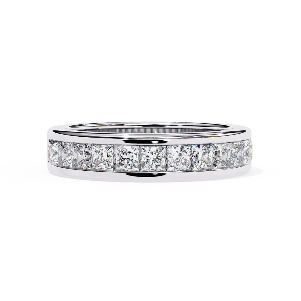 Princess Channel Set Wedding Band