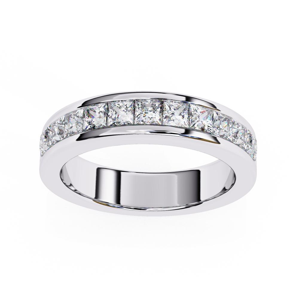 Princess Channel Set Wedding Band