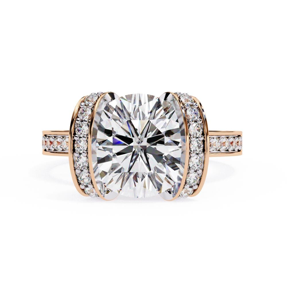 Round Unique Set With Accent Engagement ring