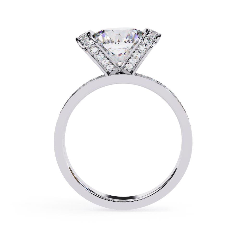 Round Unique Set With Accent Engagement ring