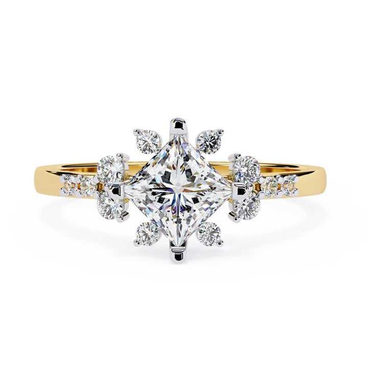 Princess with Accent Stone Engagement ring