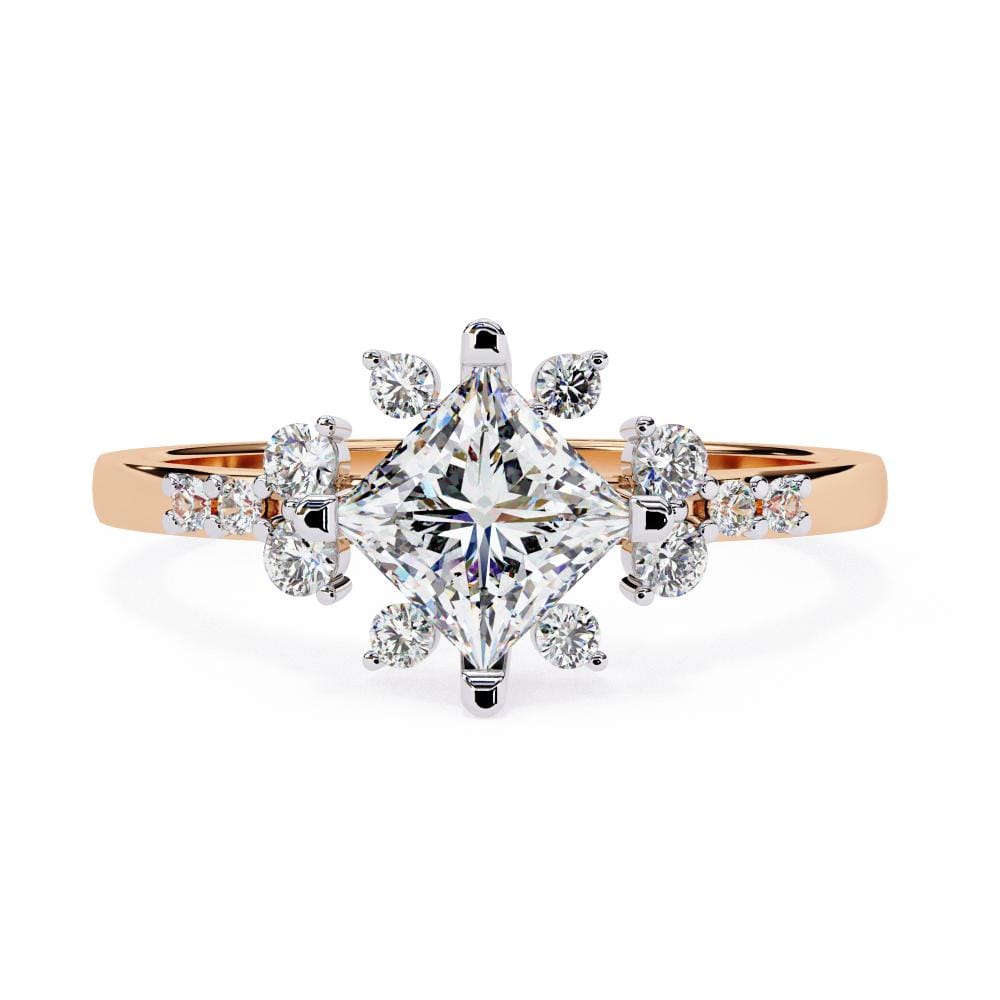 Princess with Accent Stone Engagement ring