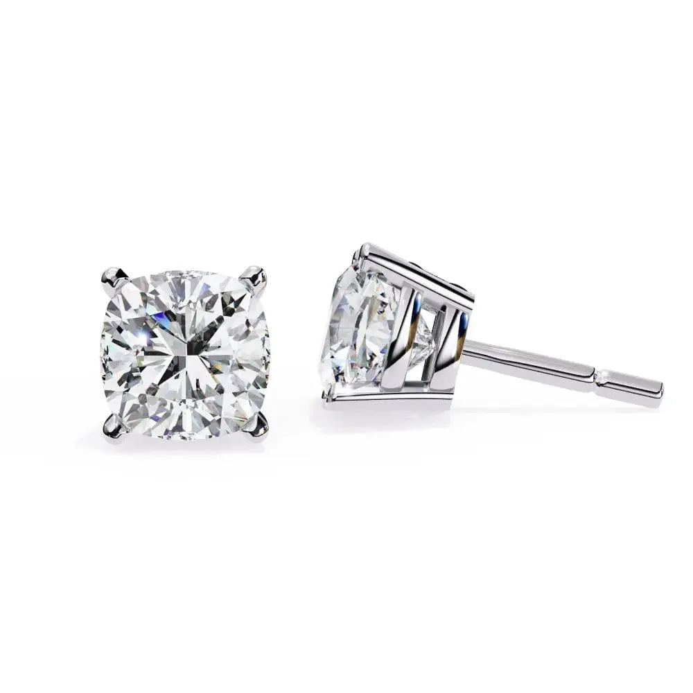 1+1 CT Moissanite Stud earrings in 14k Solid Gold