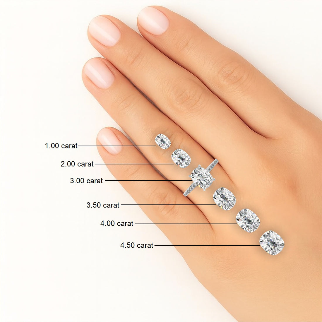 Elongated Cushion Halo With 3 side Micropave Shank Engagement ring