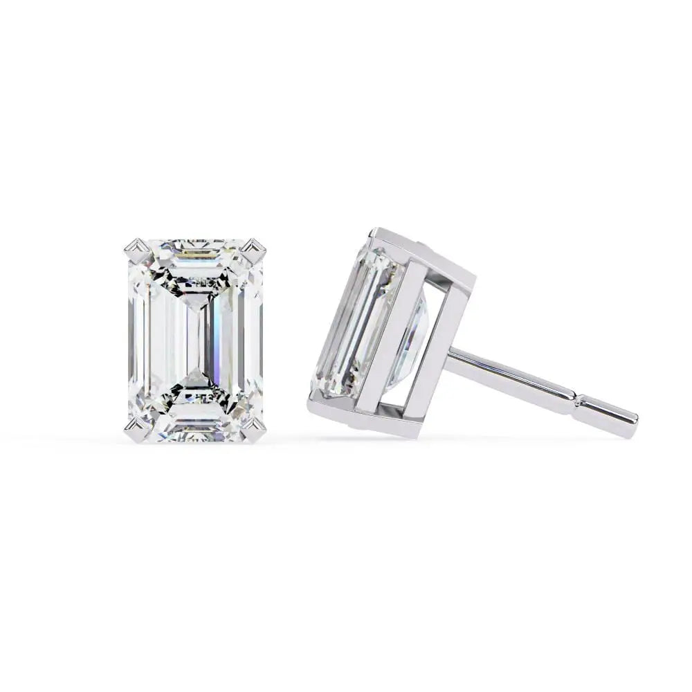 1+1 CT Moissanite Stud earrings in 14k Solid Gold