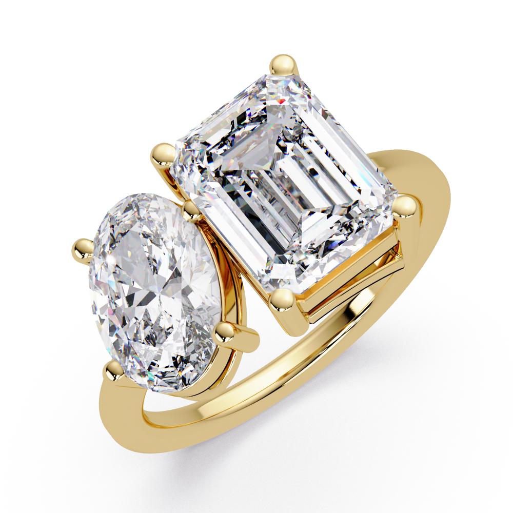 Emerald & Oval Toi Et Moi Engagement ring