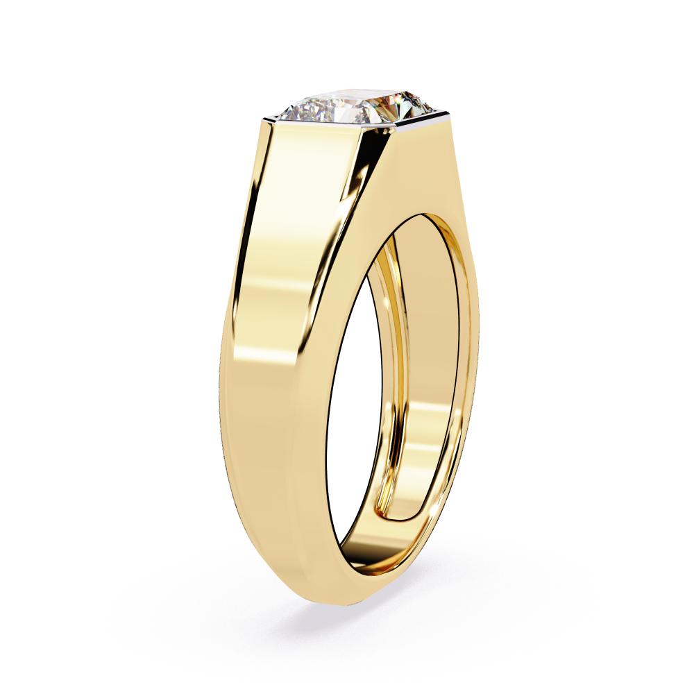 Radiant Bezel Set Wedding Band