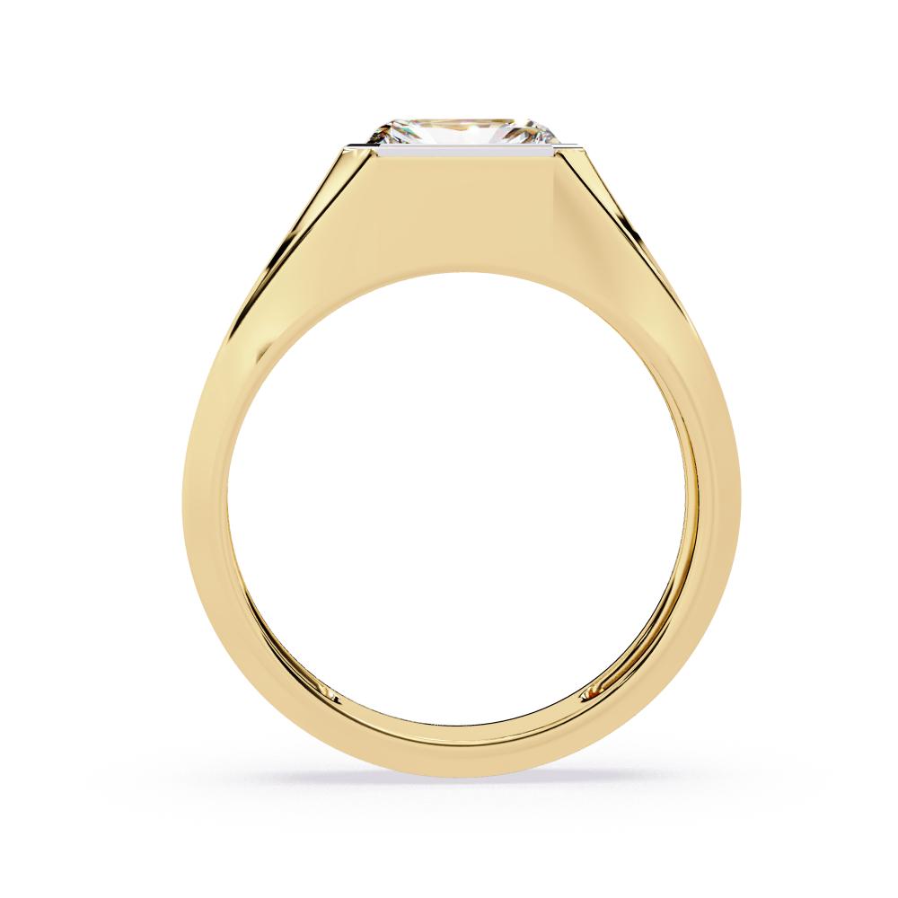 Radiant Bezel Set Wedding Band