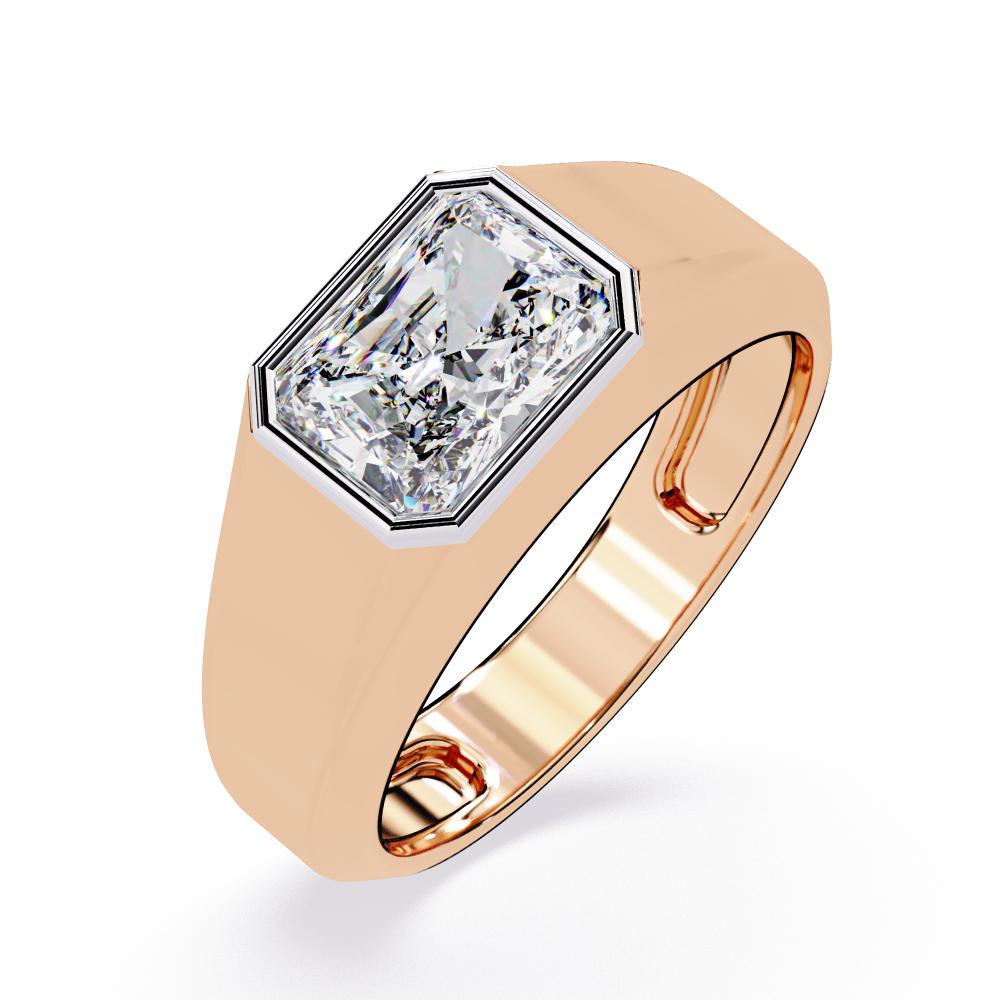 Radiant Bezel Set Wedding Band