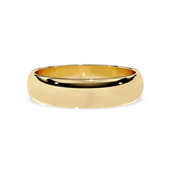 Brushed and Polished Comfort Fit Wedding Ring by KRK Jewels