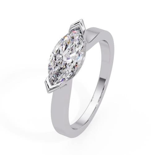 Marquise East West Engagement Ring