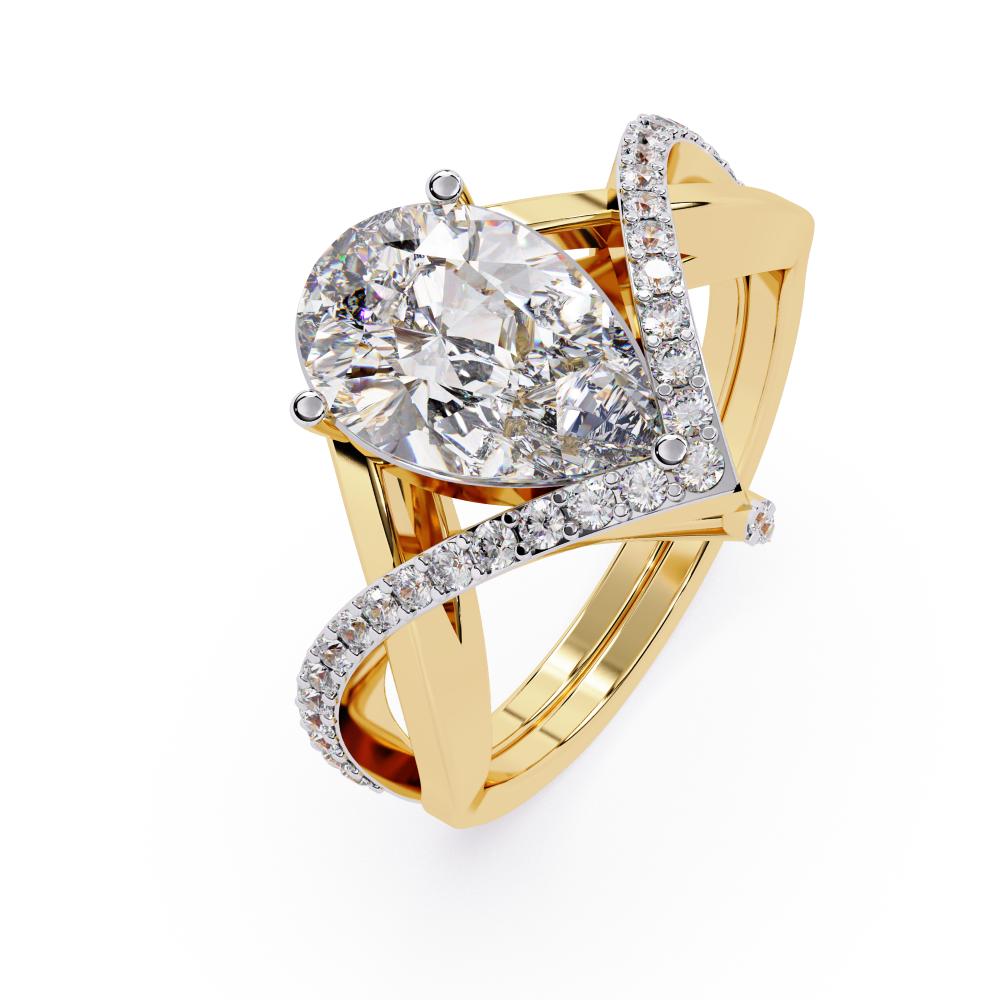 Vintage Teardrop Engagement Ring