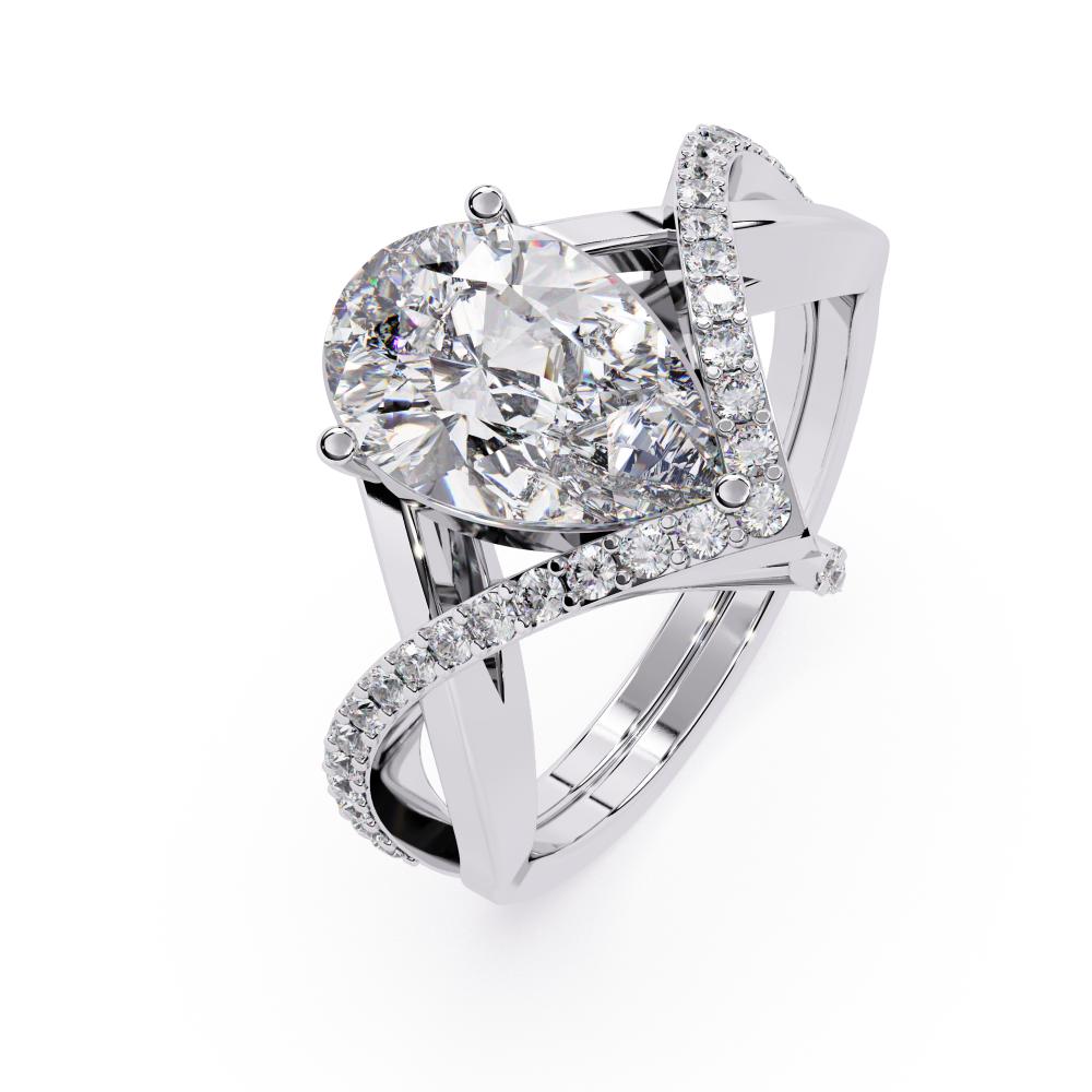 Vintage Teardrop Engagement Ring