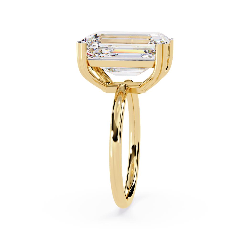 Emerald Double Claw With Basket Prong Engagement ring