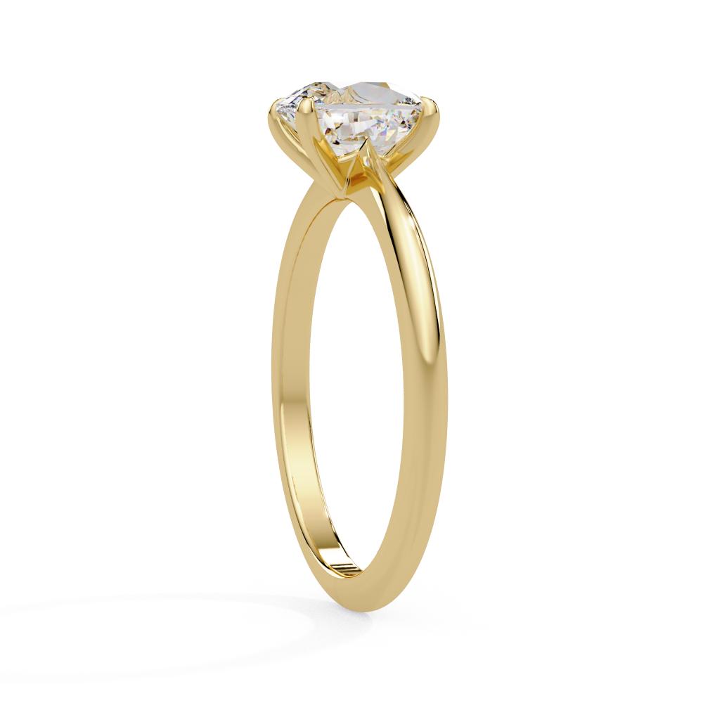 Elongated Cushion Solitaire Engagement Ring