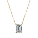 emerald cut diamond necklace