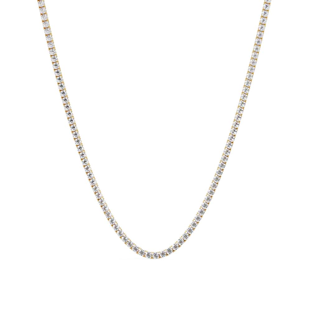 Round Moissanite Diamond Tennis Necklace