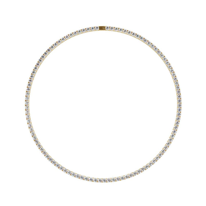 Round Diamond Tennis Necklace
