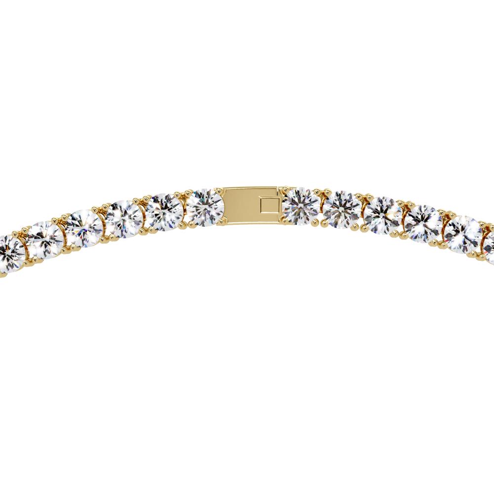 Round Moissanite Diamond Tennis Necklace